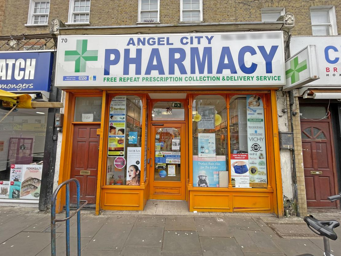 Angel City Pharmacy in Islington, North London.