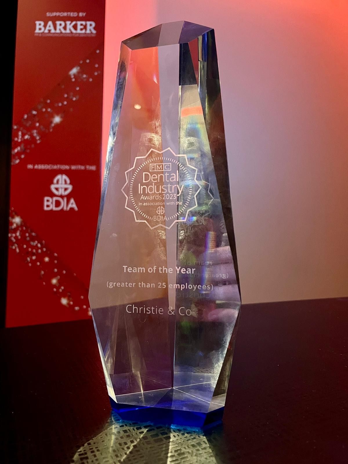 Christie & Co wins ‘Team of the Year’ at Dental Industry Awards 2023