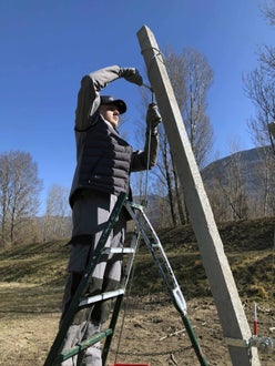 Impianto nuovo meleto, alunni classe III - sistemazione tiranti