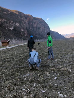 Impianto nuovo meleto, alunni classe III - misurazioni in campo