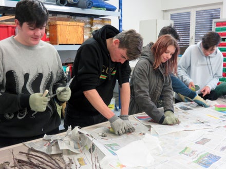 laboratorio riciclo materiali per gadget