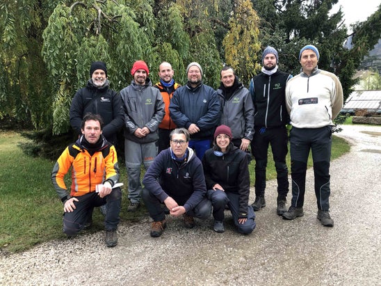 FC: Corso tree climbing foto di gruppo di corsisti e insegnanti