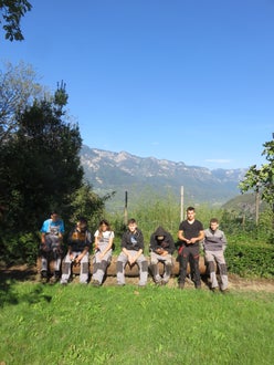Vendemmia II su guyot: un momento di pausa, foto di gruppo 
