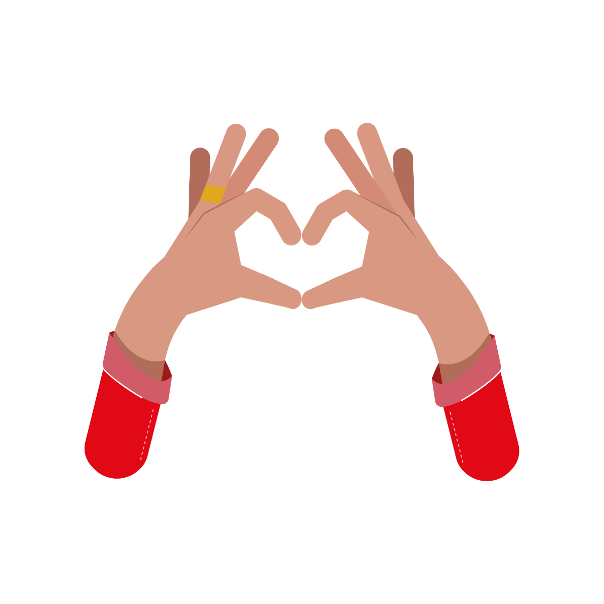 Ein Paar Hände, das ein Herz formt