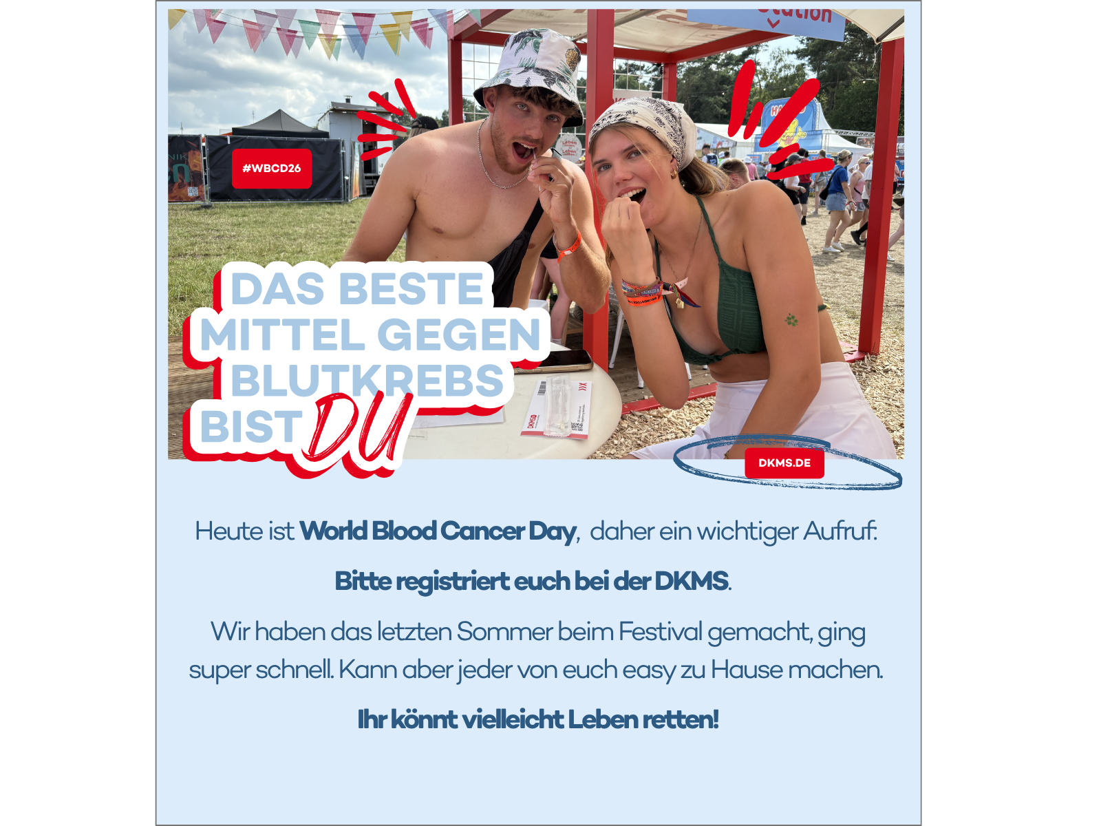 Beispielpost zum #WBCD26 auf deinem Social Media Kanal 
