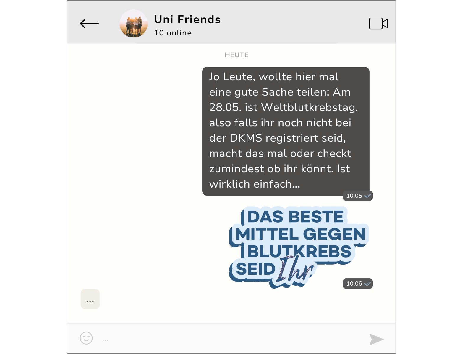 Beispielpost zum #WBCD26 in deiner Chatgruppe