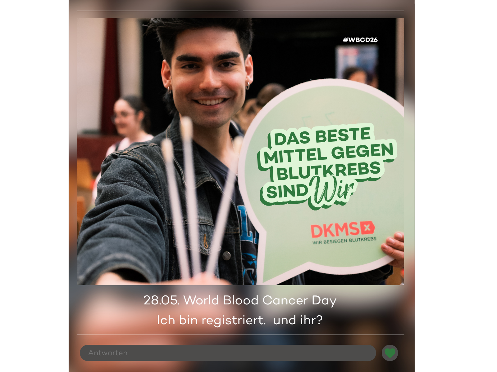 Beispielpost zum #WBCD26 in deinem WhatsApp Status