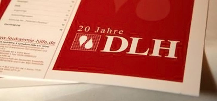 Ein Flyer mit dem Aufdruck 20 Jahre DLH