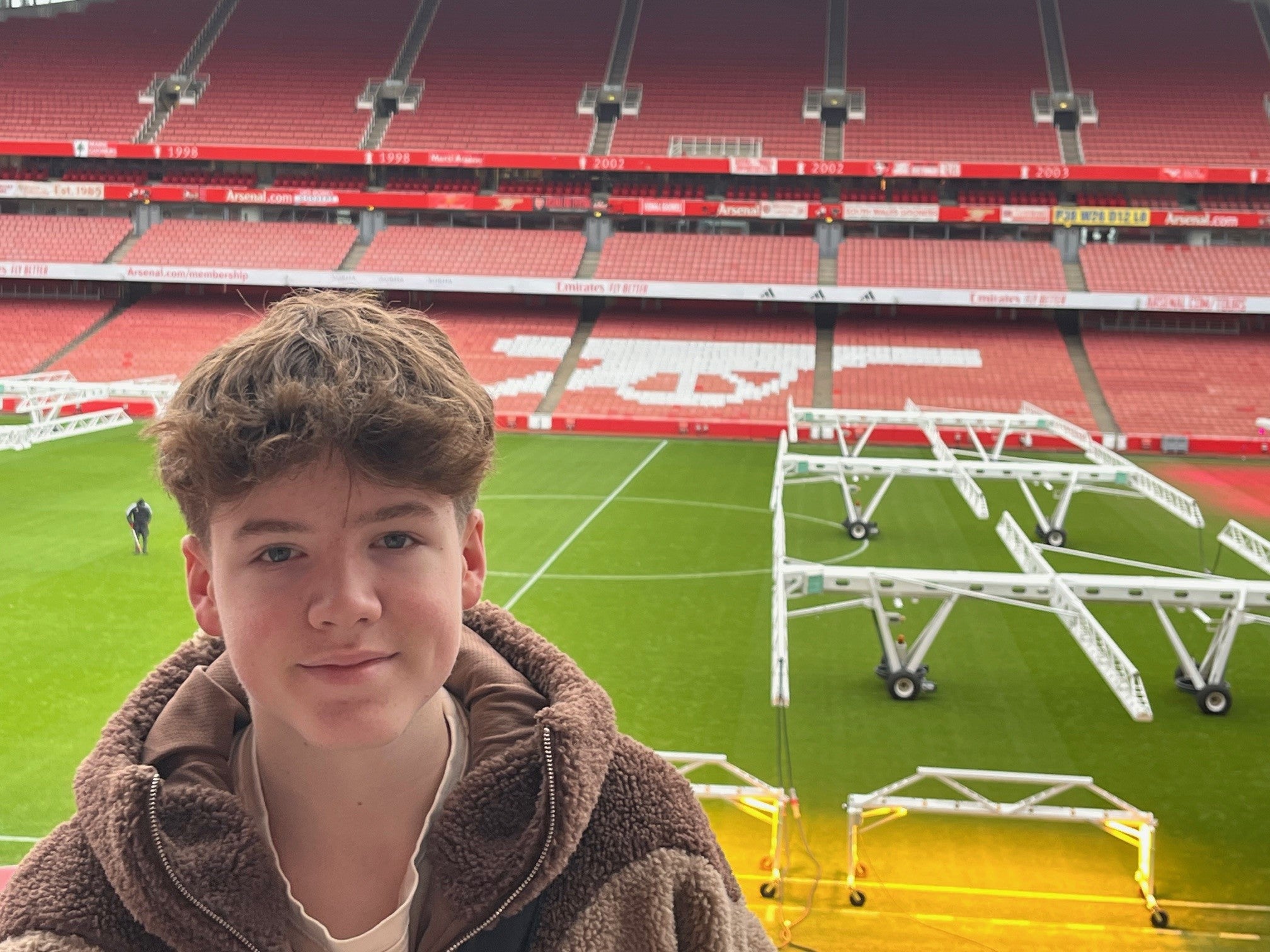 Niklas im Fußballstadion