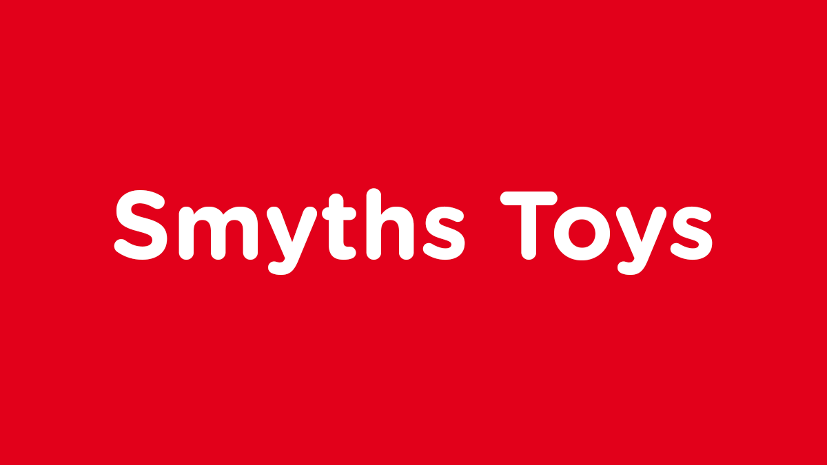 "Smyths Toys" auf rotem Hintergrund