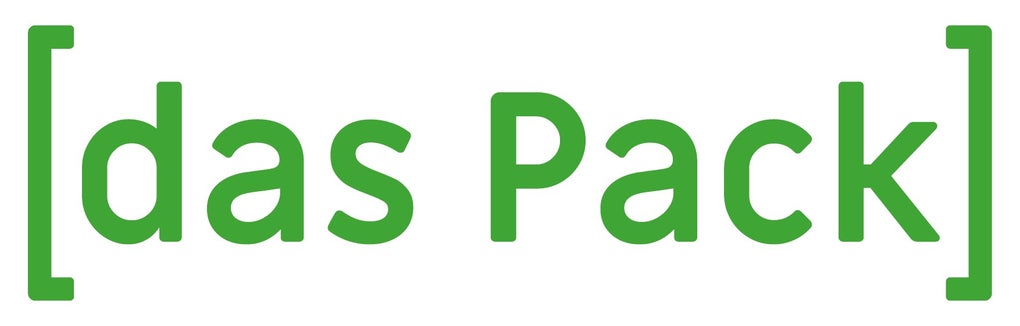 Das Logo von der Firma 'das Pack', ein Schriftzug mit dem Namen 