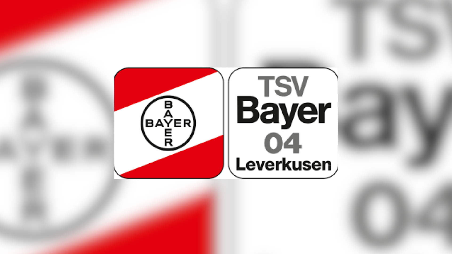 Ein rotes und weißes Quadrat mit schwarzer Schrift