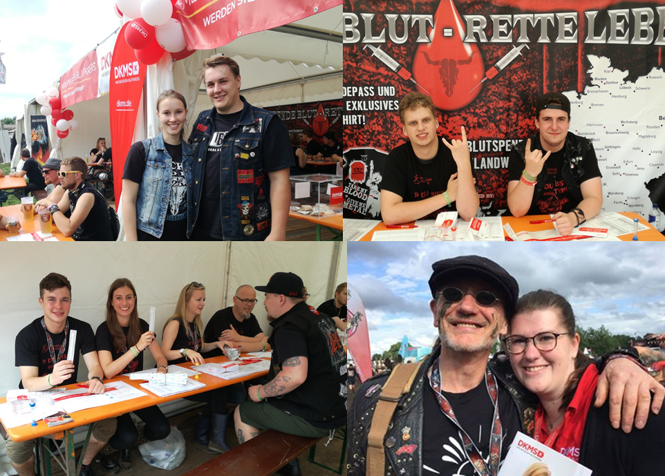 Eindrücke vom DKMS-Stand auf dem Festivalgelände