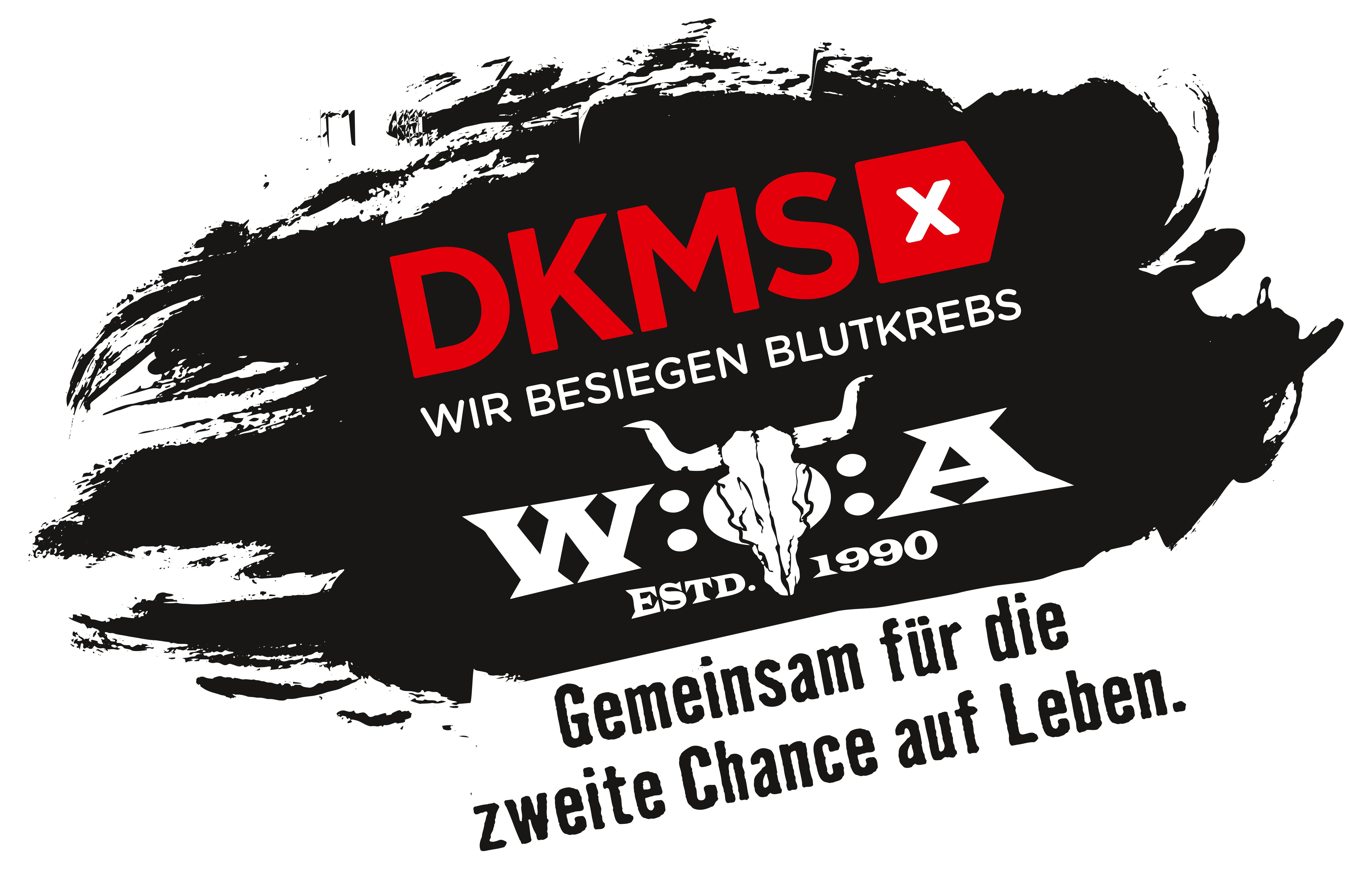 Kombination aus Wacken und DKMS Logo
Gemeinsam für die zweite Chance auf Leben.