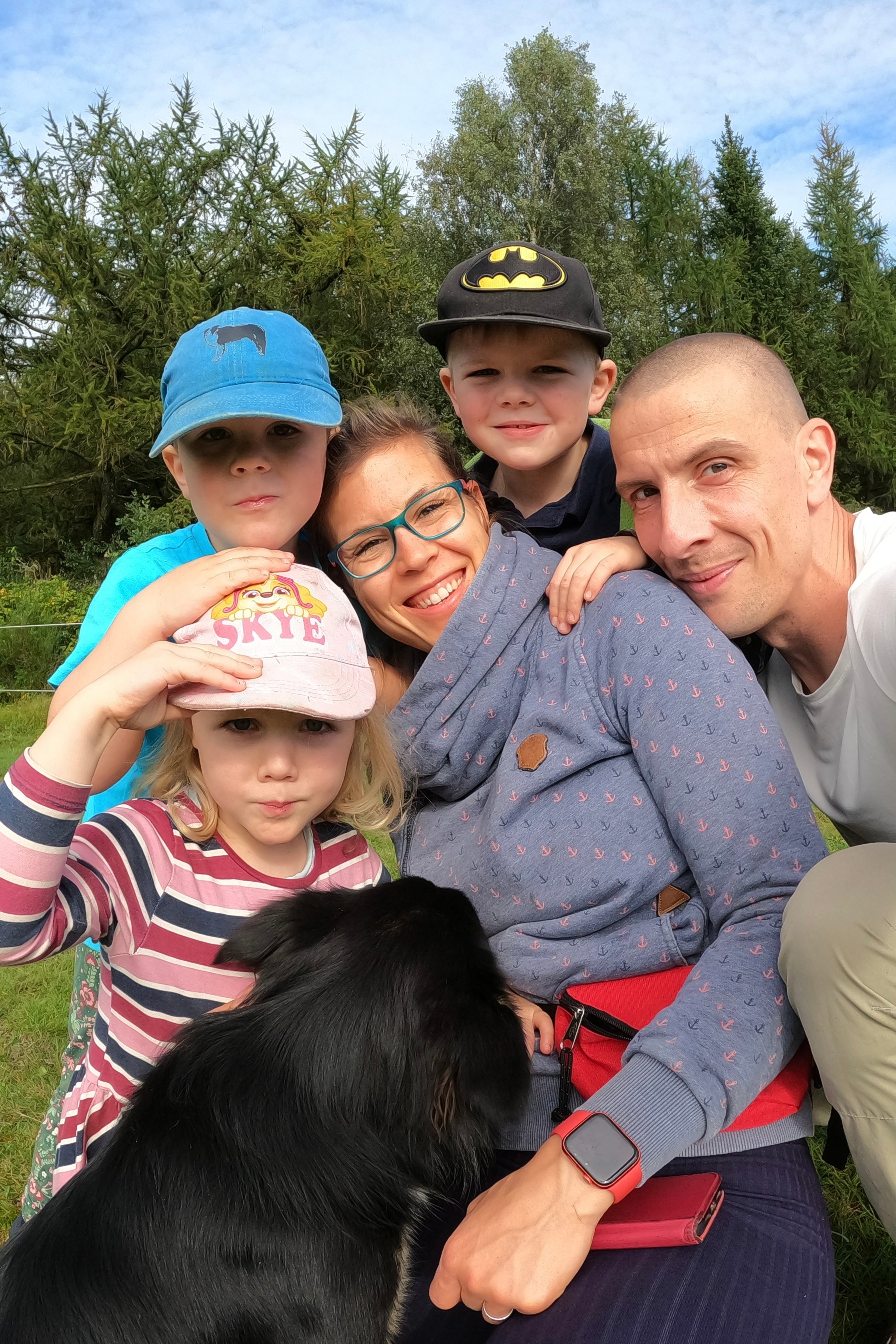 Merlin mit seiner Familie