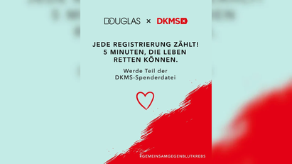 Eine türkis-rote Karte mit schwarzer Schrift.