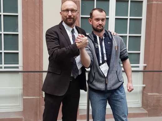 Auf dem Patiententag des EBMT-Kongresses, konnten sich Darrel und Frank endlich kennenlernen.