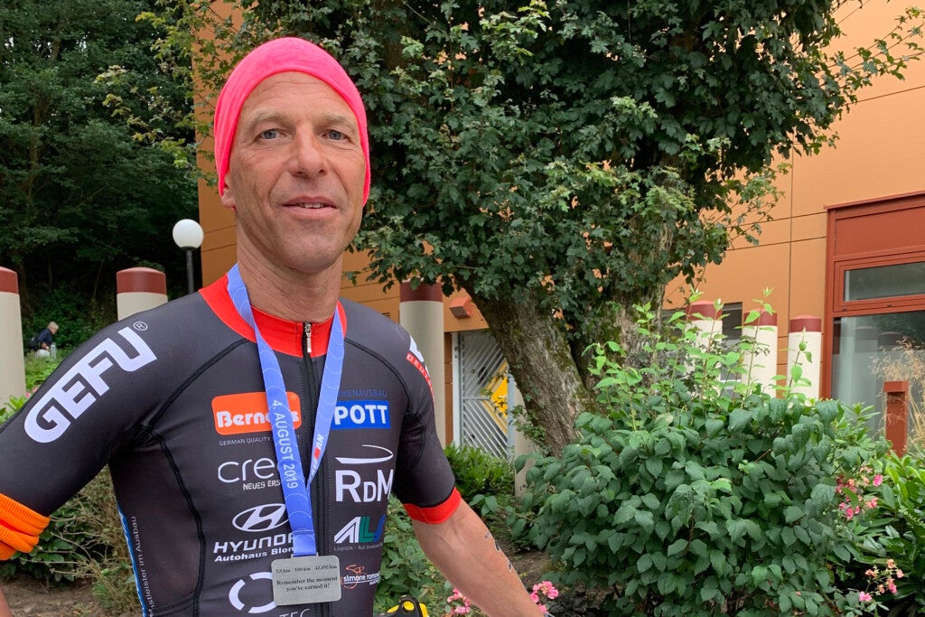Volker beim Triathlon „Ostseeman“