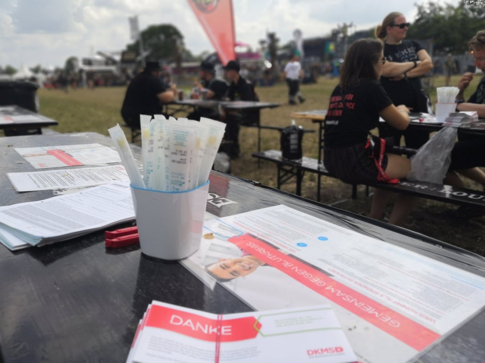 ein Registrierungsstand der DKMS