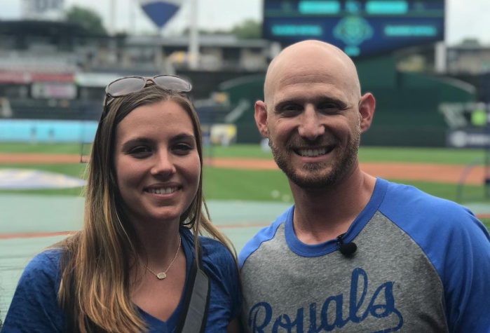 Sabrina und Alex besuchten in den USA gemeinsam ein Baseball-Spiel