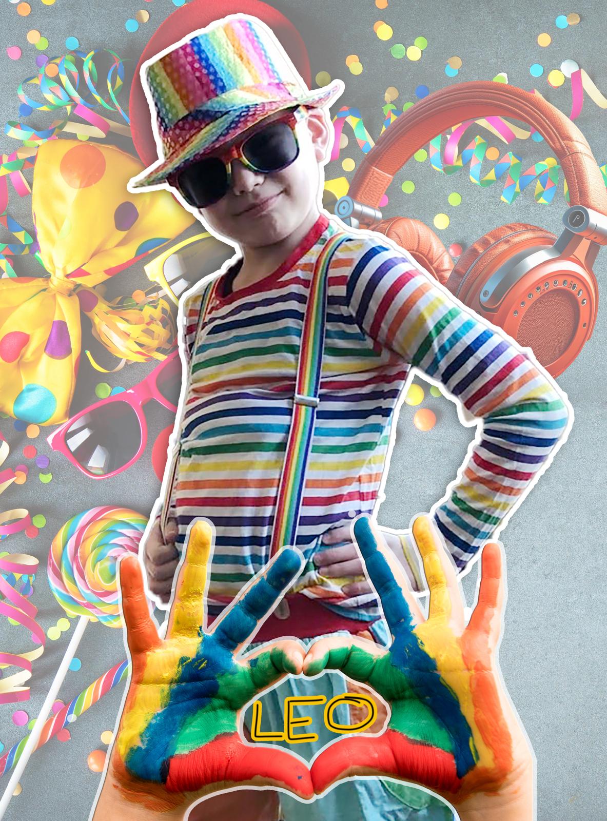 Patient Leo im Karnevalskostüm.