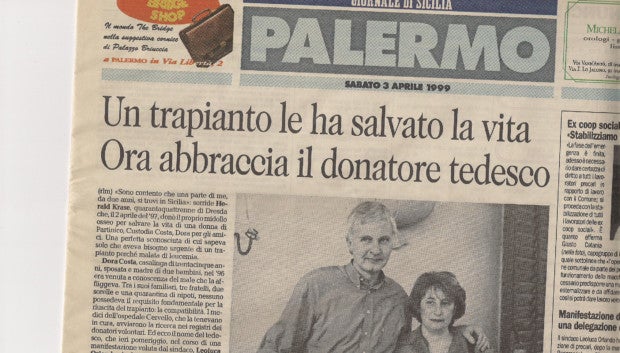 Eine italienische Zeitung aus dem Jahr 1999