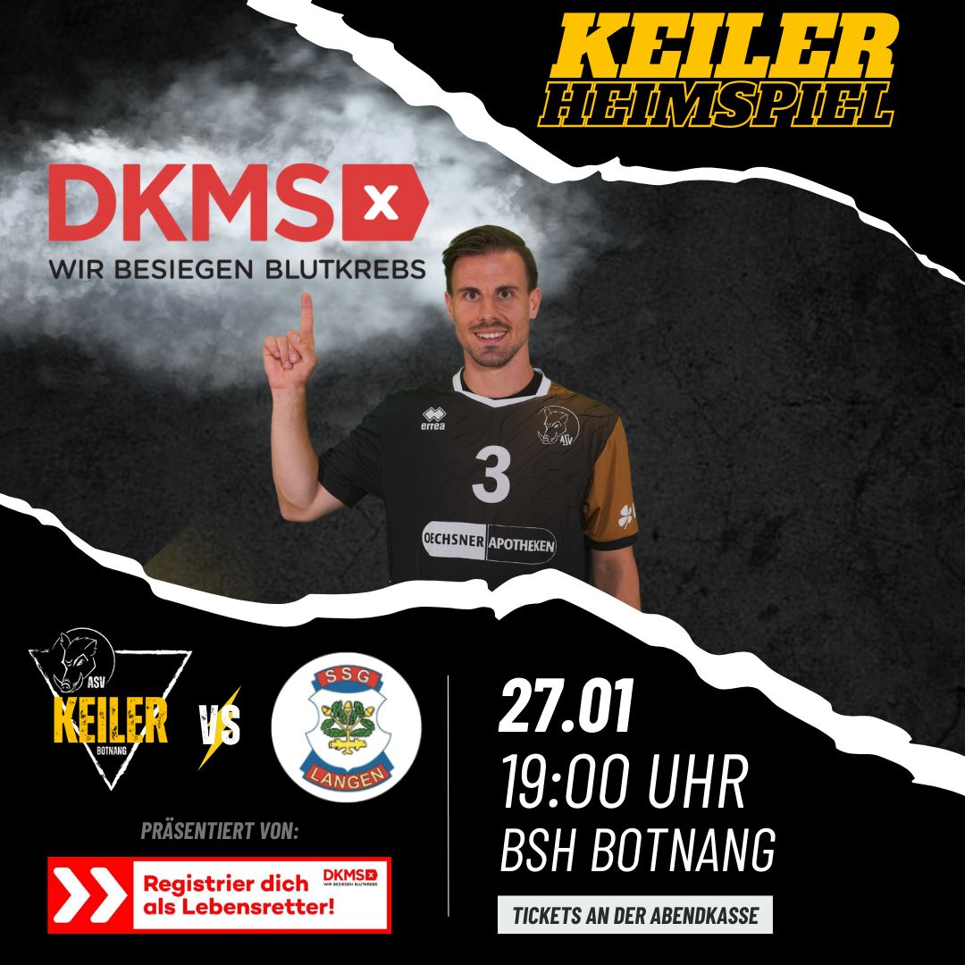 ein Bild von einem Heimspiel mit dem DKMS Logo