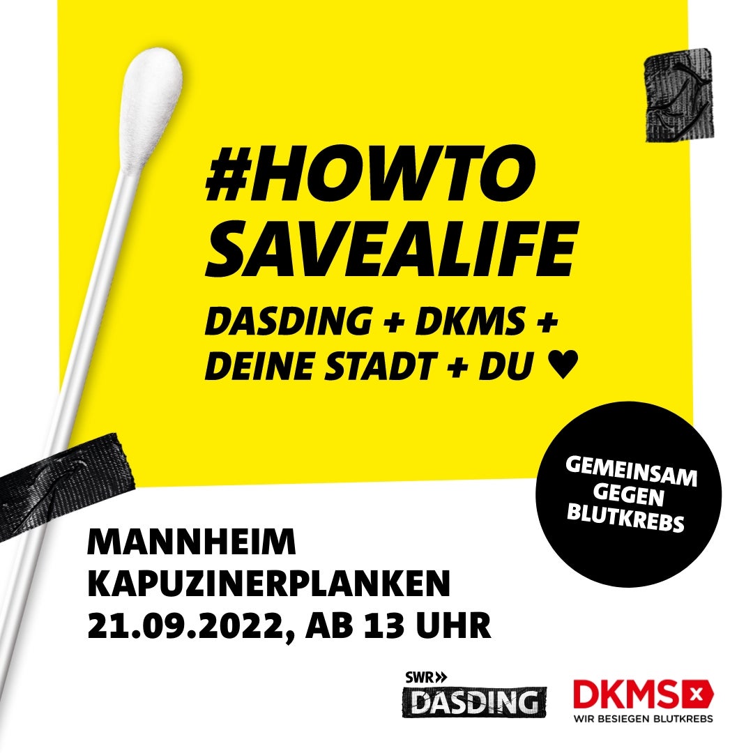 DKMS Banner "#HOWTOSAVEALIVE"