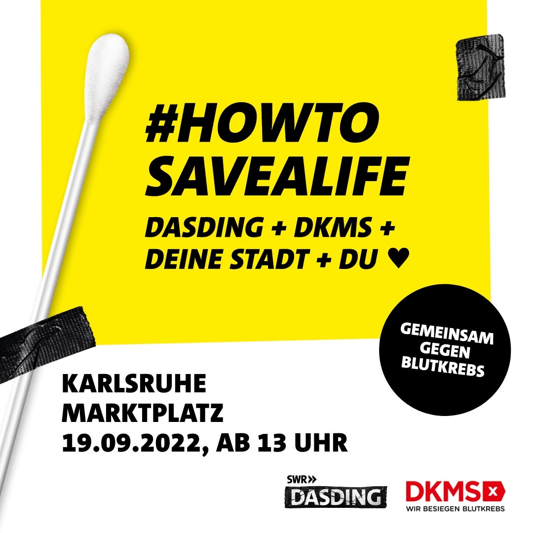 DKMS Banner "#HOWTOSAVEALIVE"
