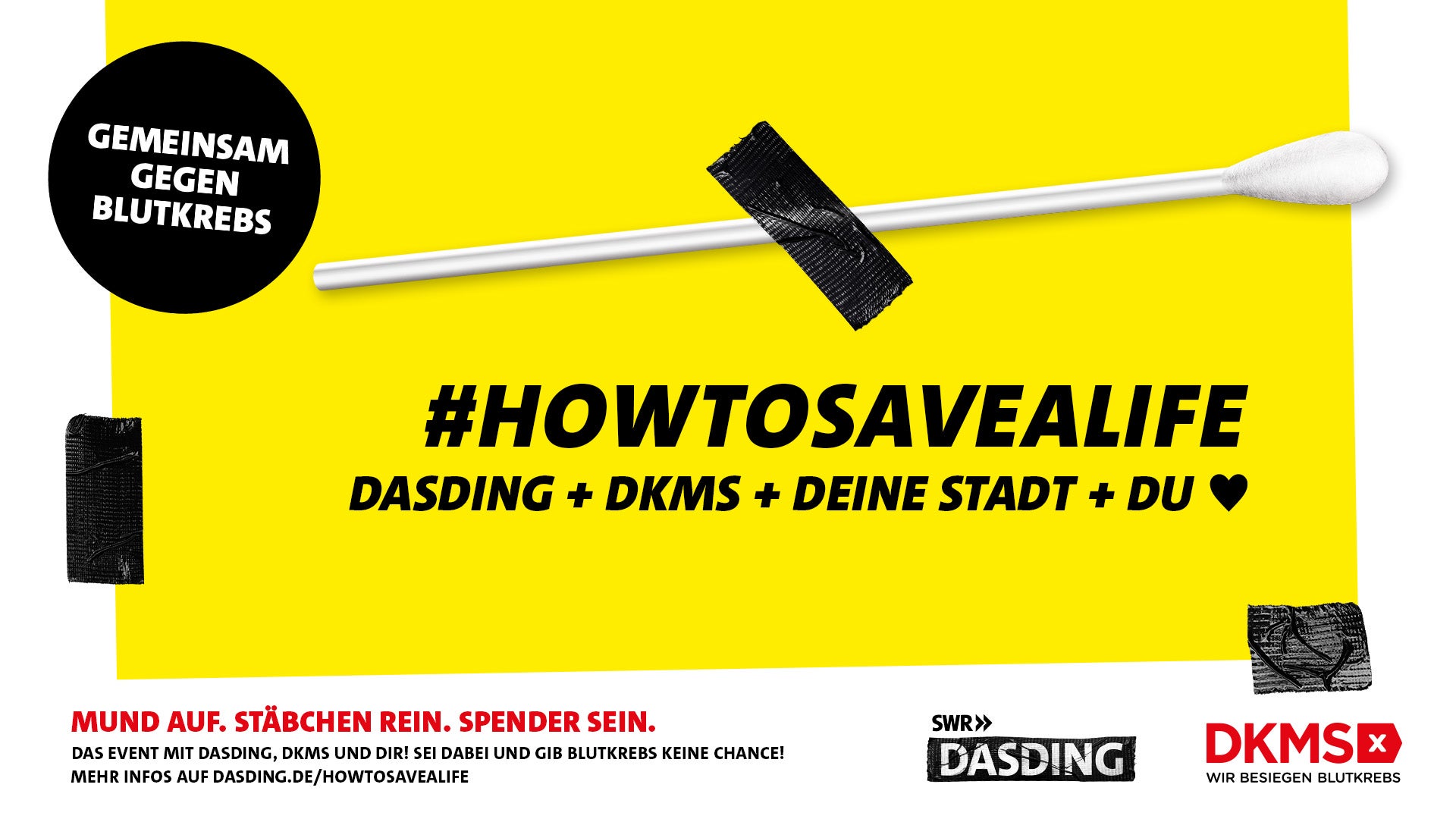 DKMS Banner "#HOWTOSAVEALIVE"