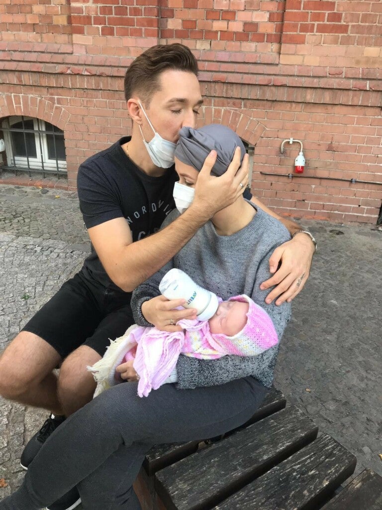 Martyna mit Sebastian und Mila