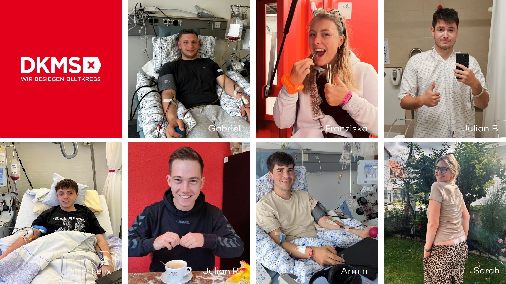 Eine Collage von Menschen im Krankenhaus