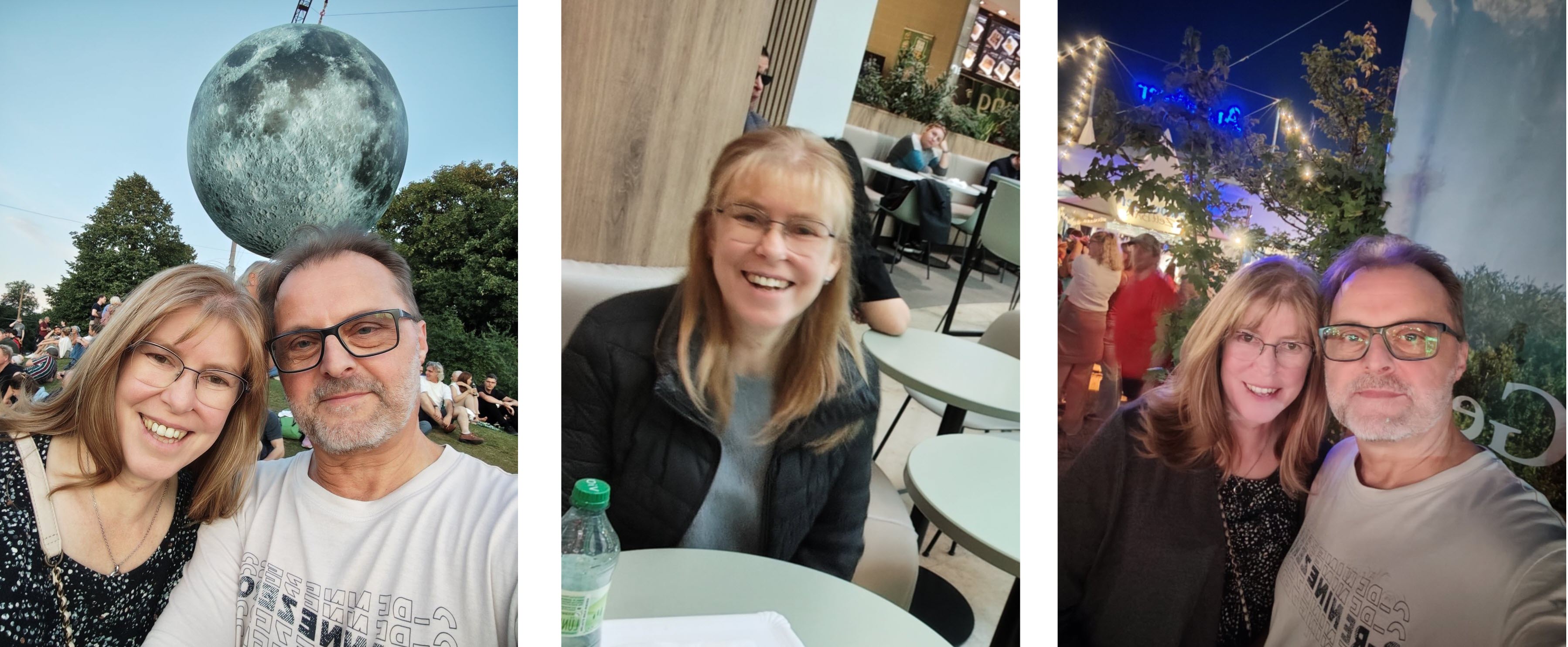 Collage mit Patienten Doris und ihrem Ehemann