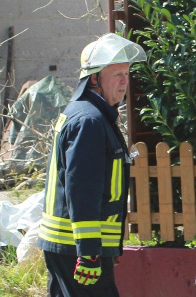 Jürgen in Feuerwehruniform
