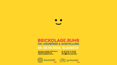 Ein gelbes Plakat mit einem Gesicht darauf