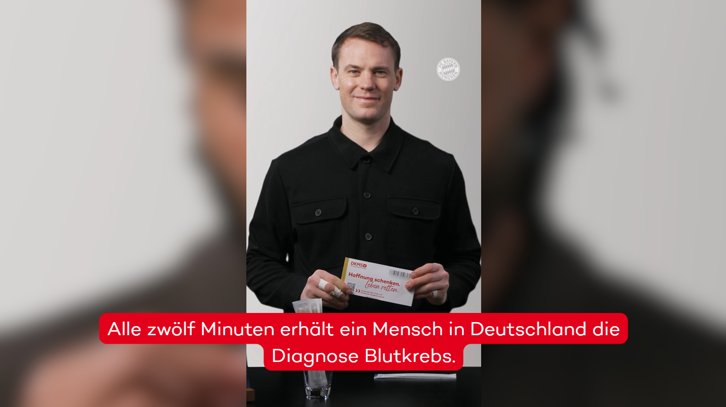 Fotoausschnitt aus einem Video von Bayern München für die DKMS