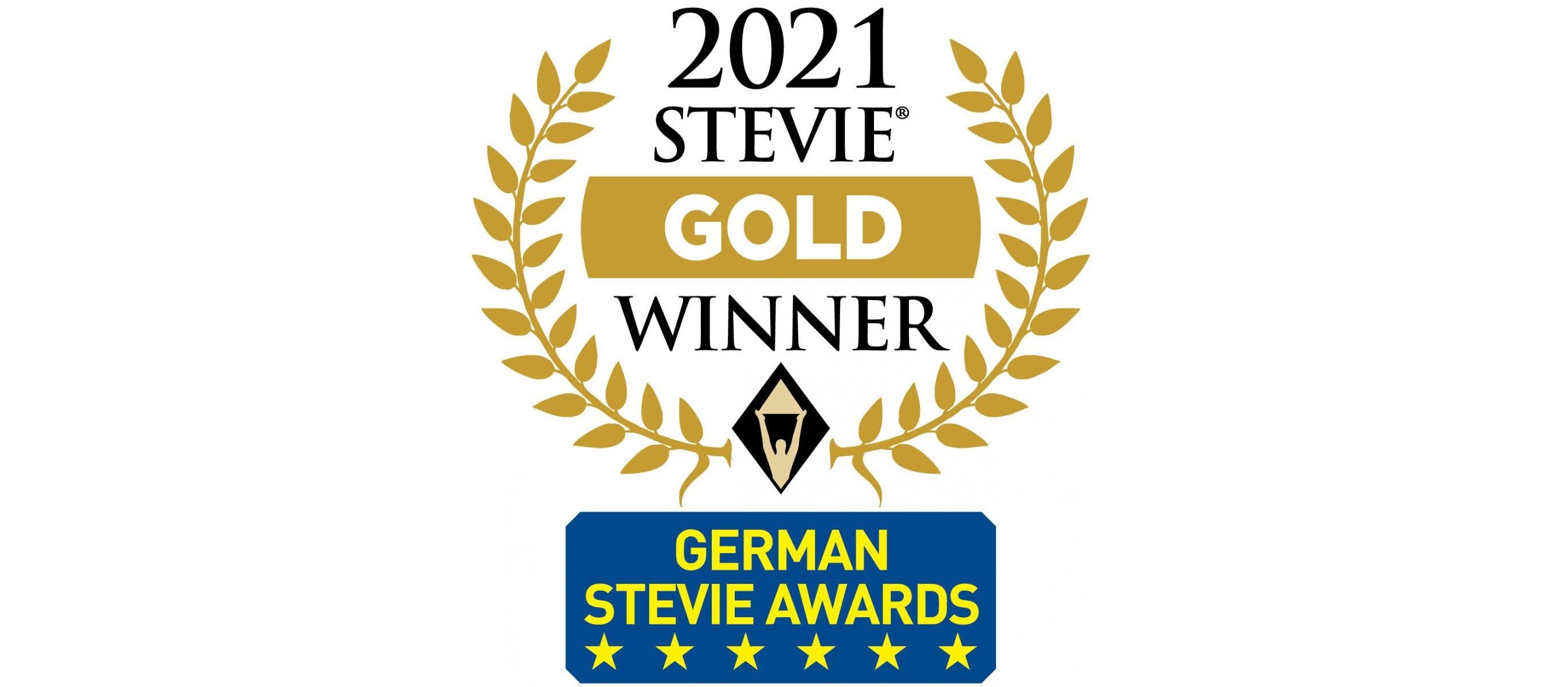 Stevie Gold Winner Logo von 2021