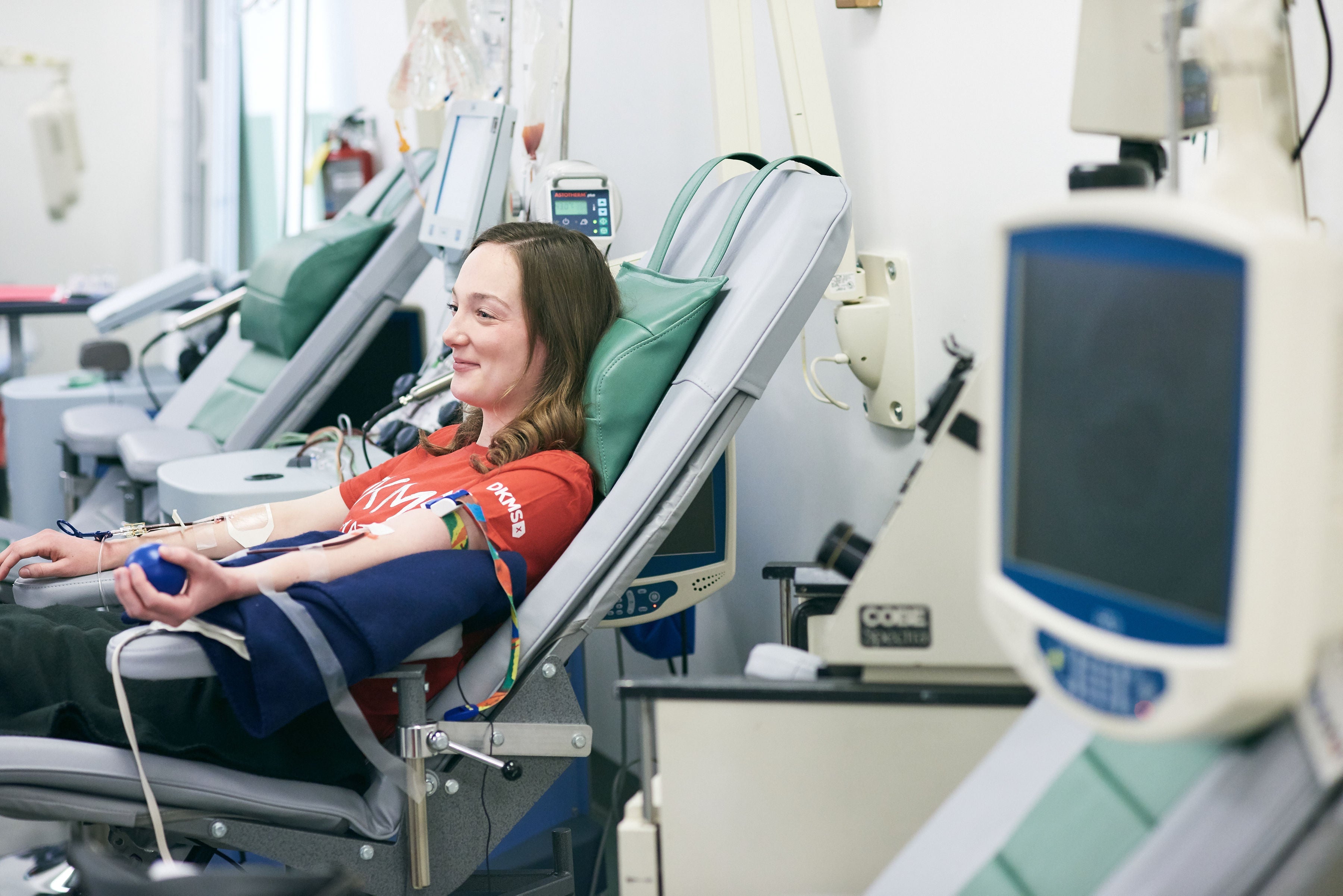 eine Frau bei einer Stammzellspende