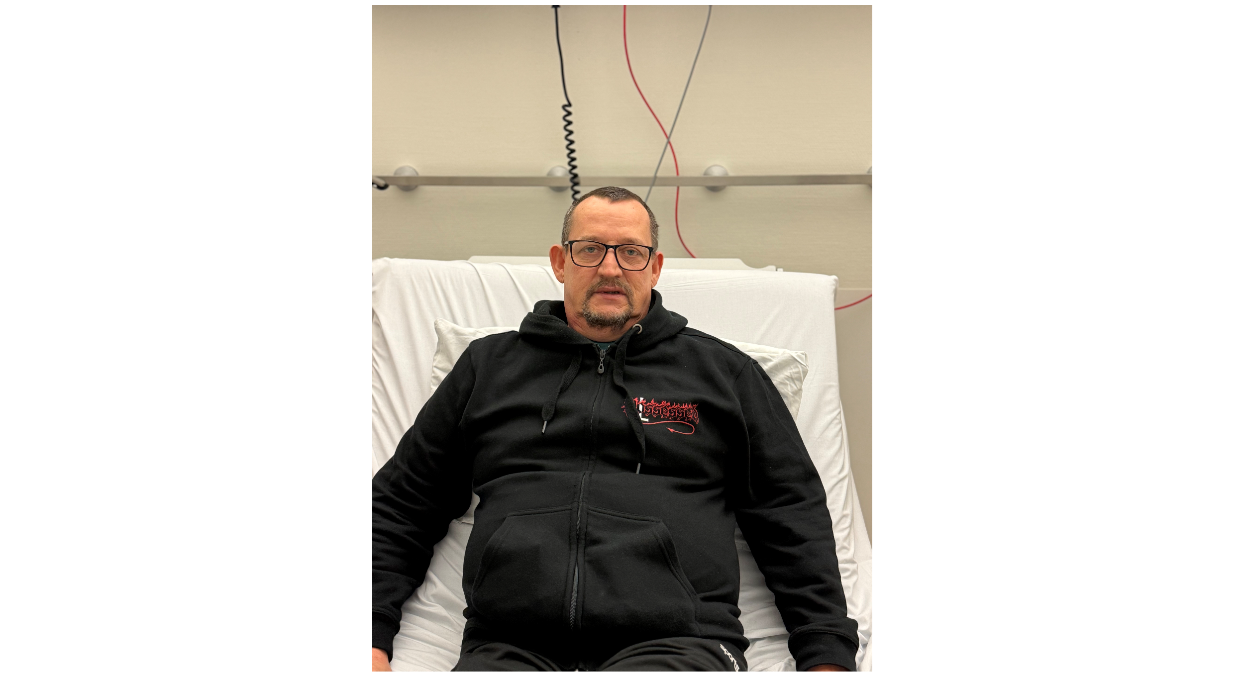 Andy im Krankenhausbett