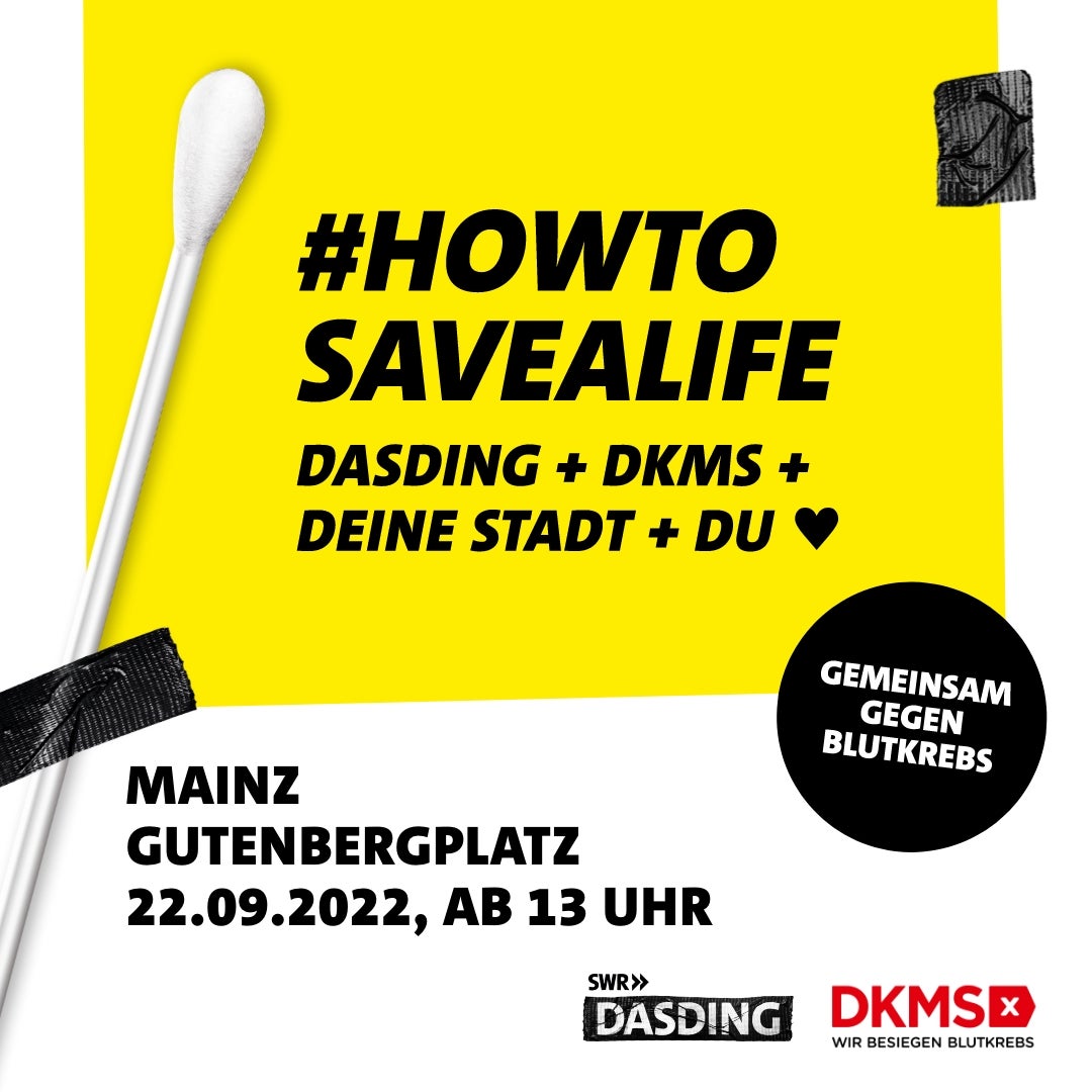DKMS Banner "#HOWTOSAVEALIVE"
