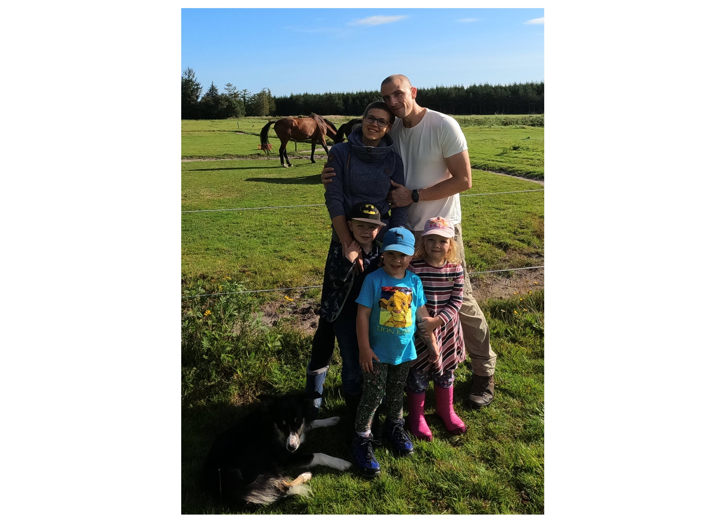 Merlin mit seiner Familie