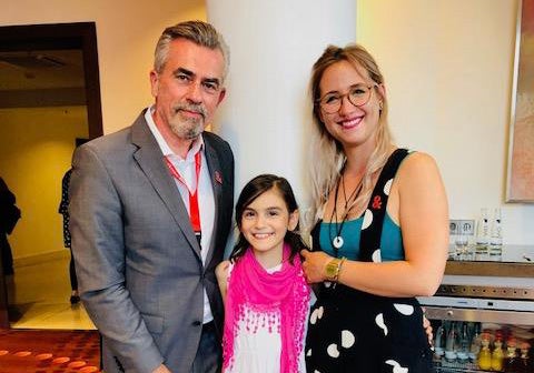 v.l. Thomas Koenen mit Empfängerin Marie Luise und Spenderin Ioana