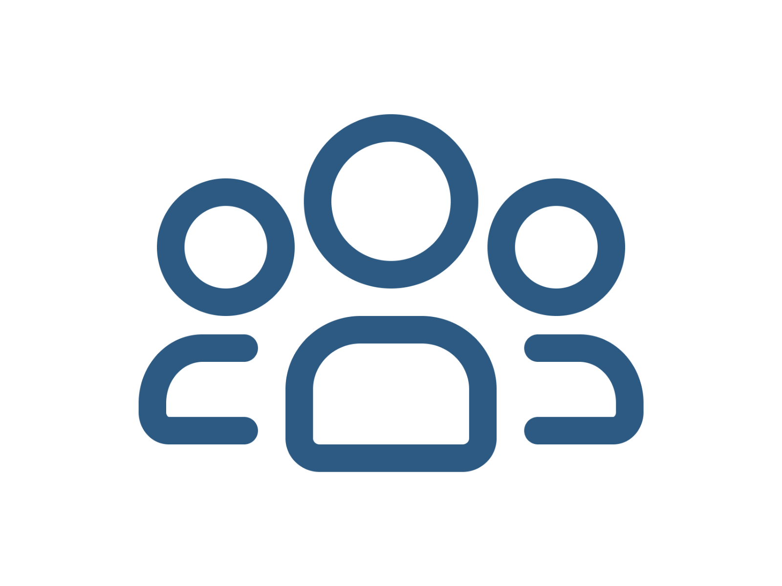 Icon von drei Personen als Symbol für Schüler:innen, die spenden