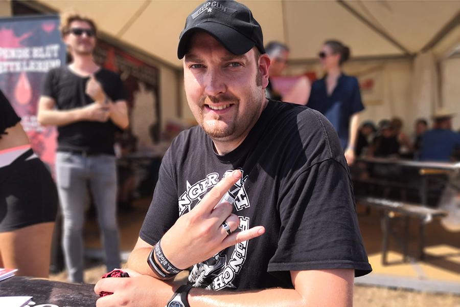 Registrierung auf einem Festival