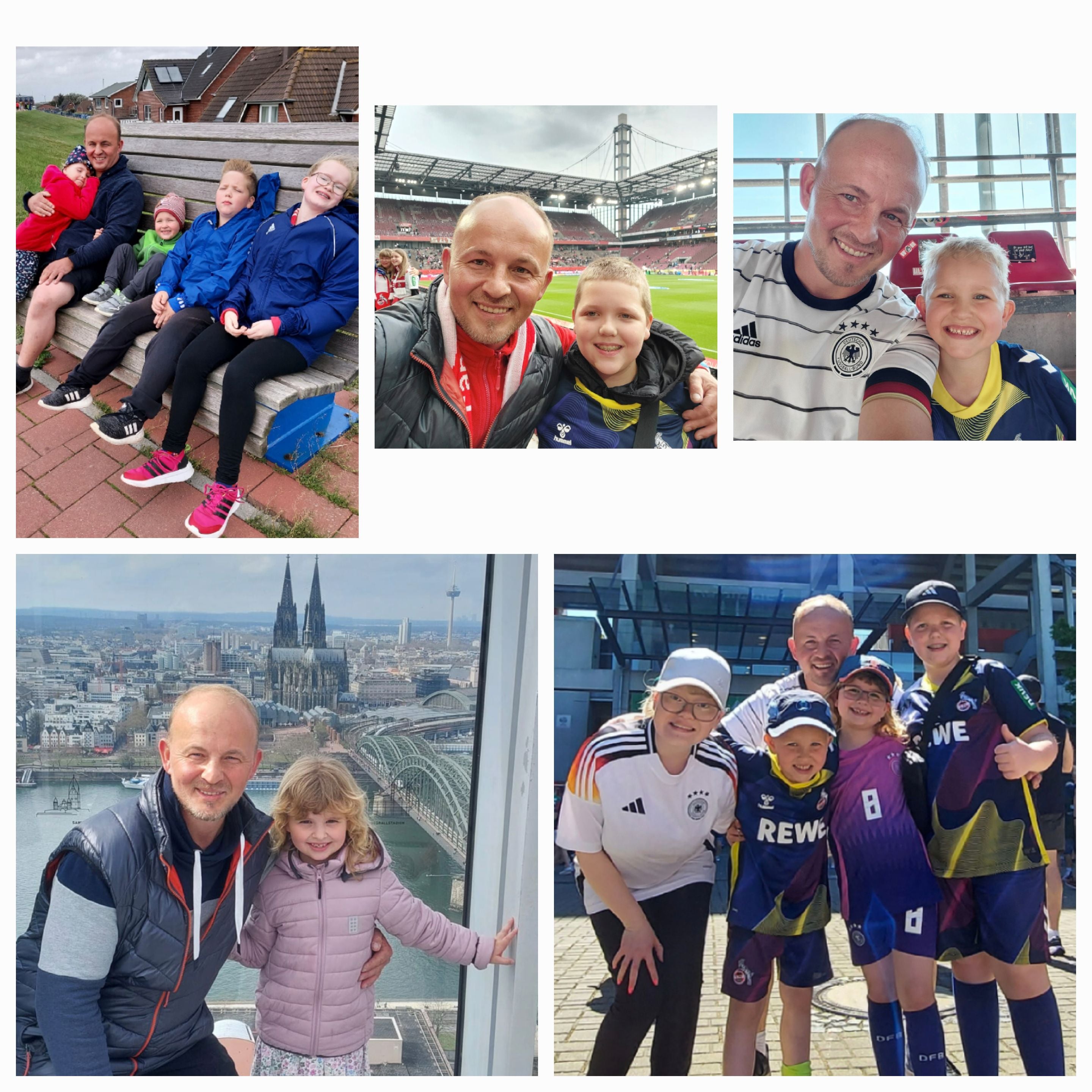 Collage von Guido und seiner Familie.