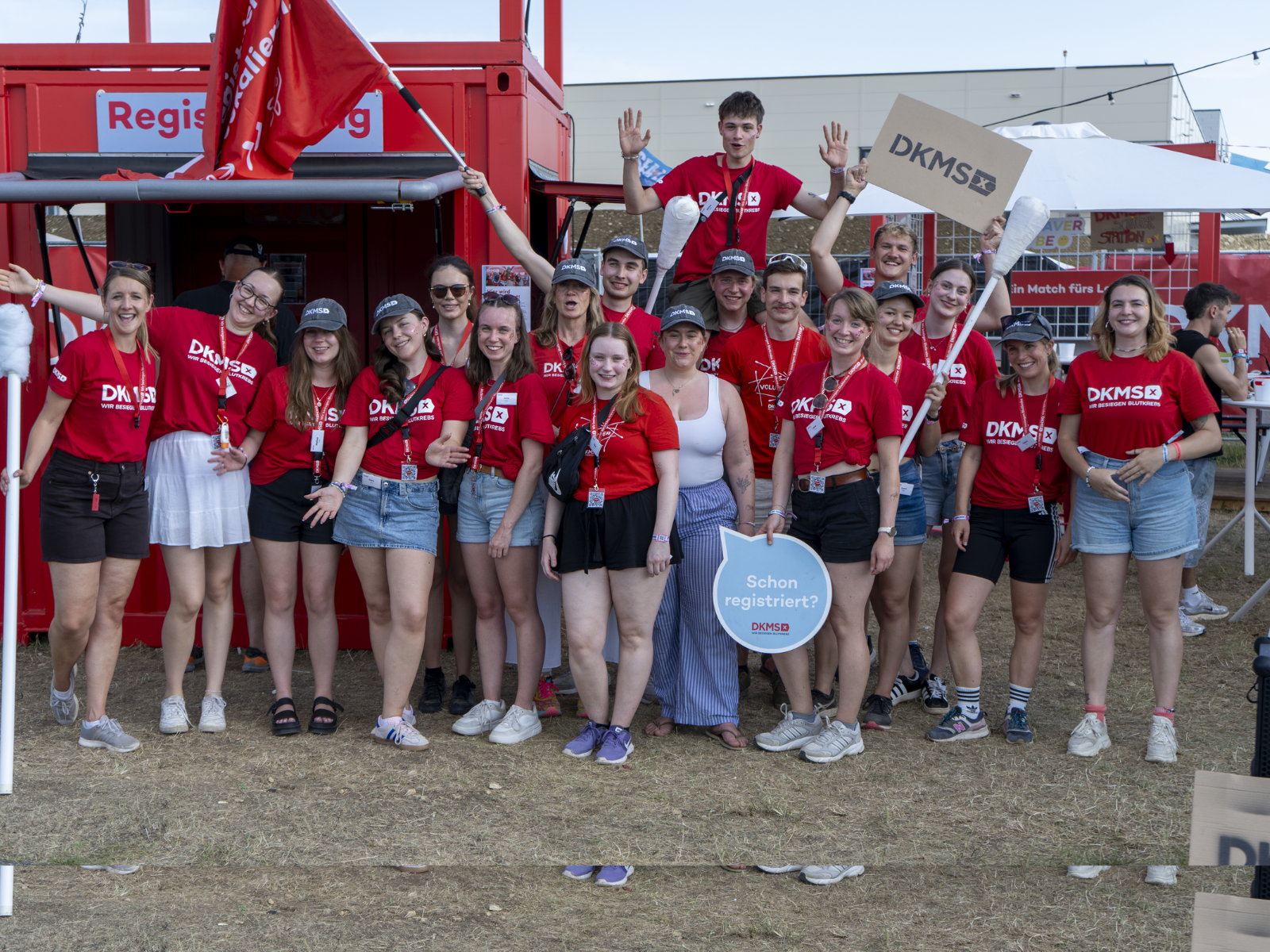 Das DKMS-Team beim Southside Festival