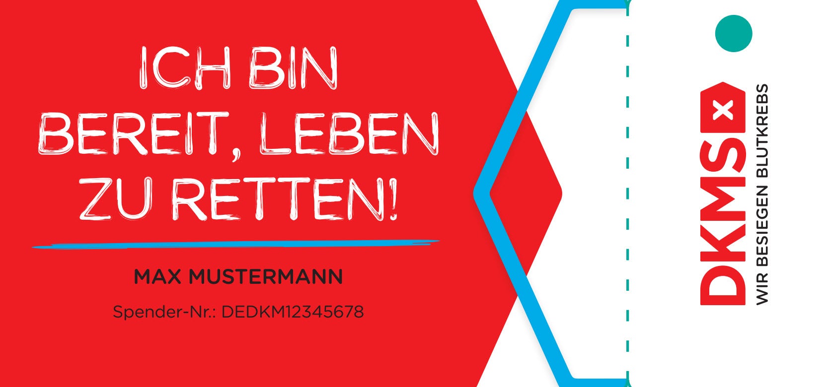 Jeder Spender erhält die DKMS Spendercard