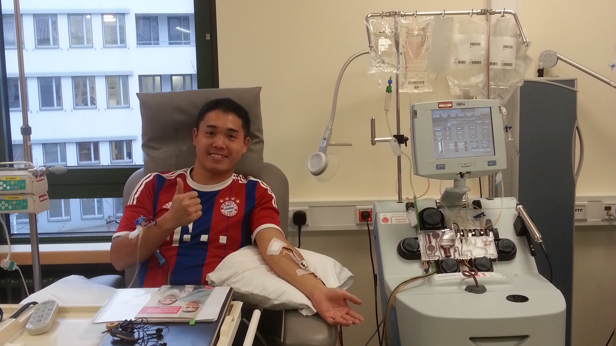 Yushiro bei der Stammzellentnahme