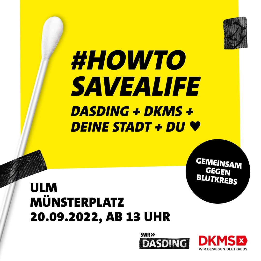 DKMS Banner "#HOWTOSAVEALIVE"