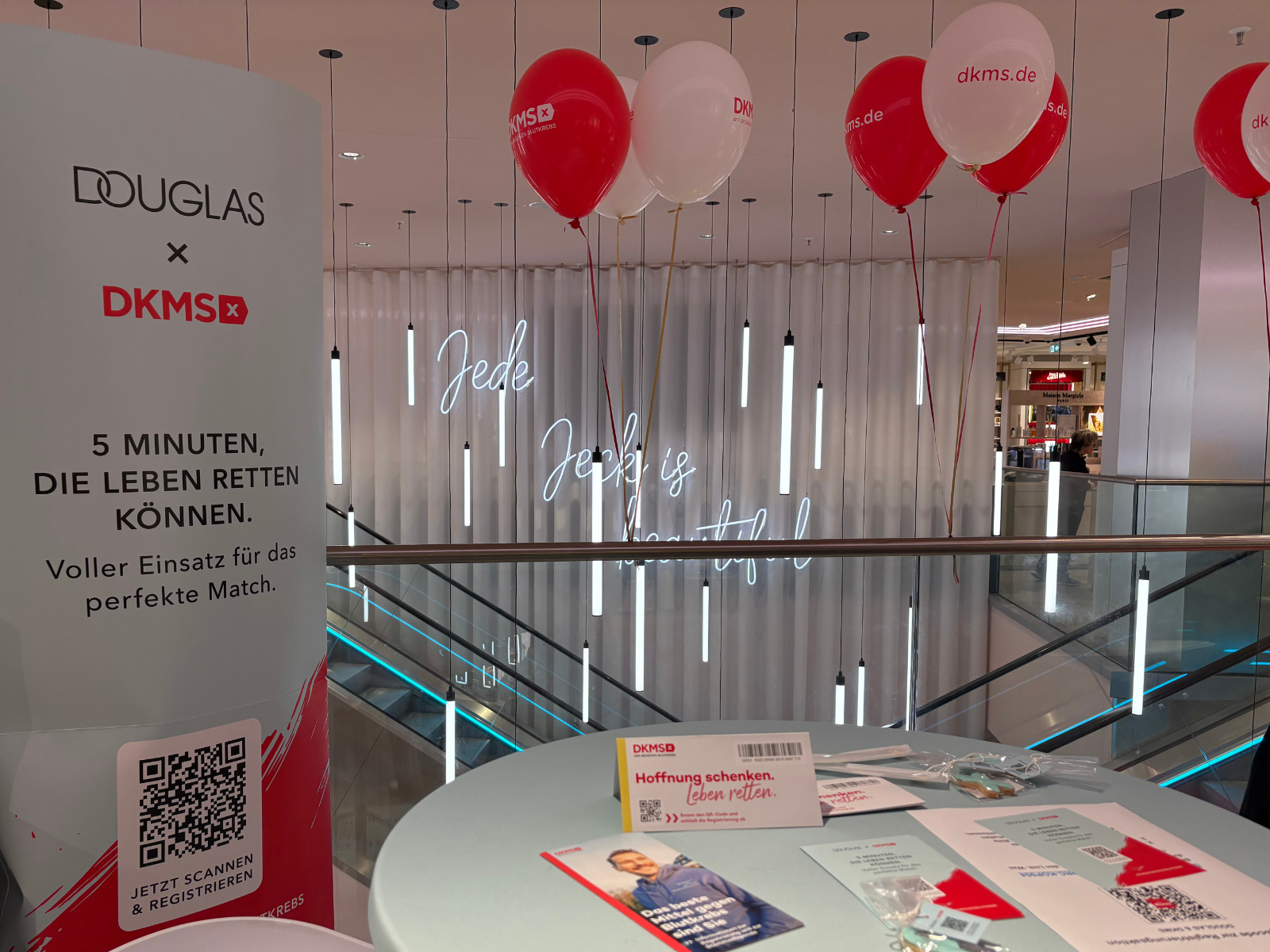 Der Registrierungsstand beim Douglas Event